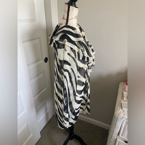 ASOS Zebra Ruffle Mini Dress - Picture 5 of 6